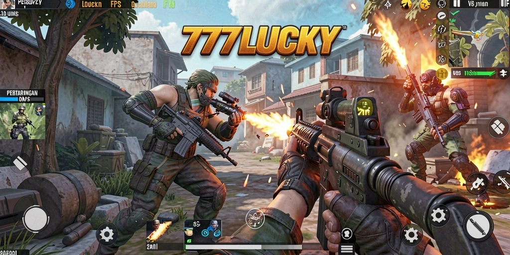 Tampilan gameplay menegangkan dalam 777LUCKY dengan aksi yang intens.