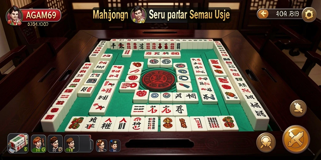 Screenshot AGAM69 menampilkan serunya bermain Mahjong dengan grafis menarik.