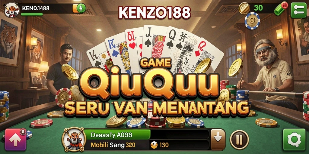 Tampilan gameplay seru dari KENZO188 saat bermain QiuQiu.