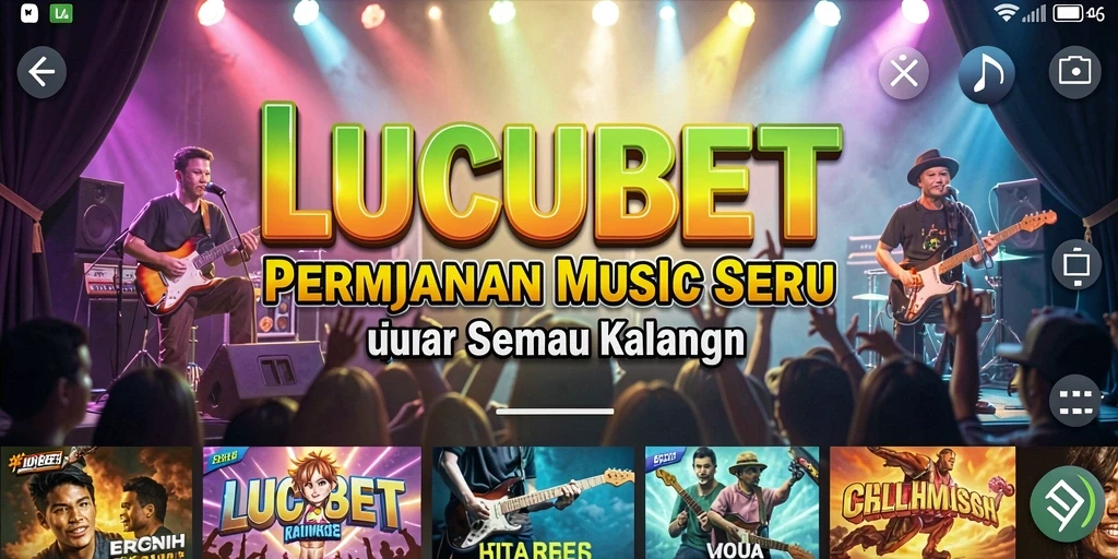 Screenshot gameplay LUCUBET menampilkan aksi bermain musik yang seru.