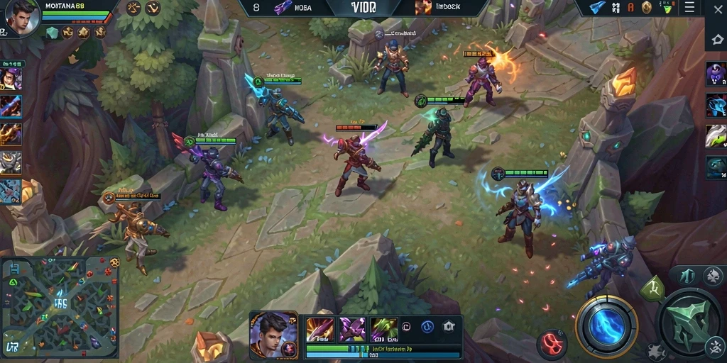 Screenshot gameplay <strong>MONTANA88</strong> menampilkan aksi seru di arena pertempuran.