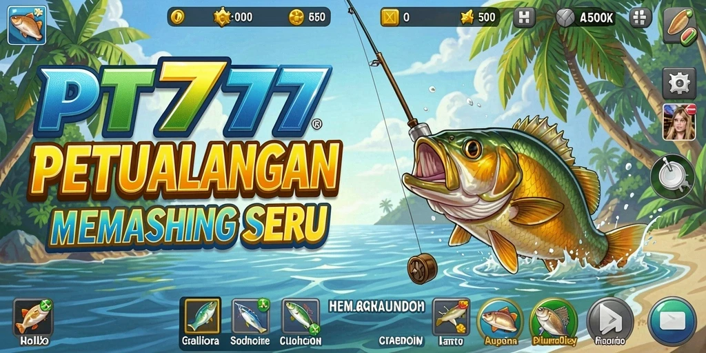 Tampilan gameplay PT777 yang mendebarkan saat menangkap ikan.