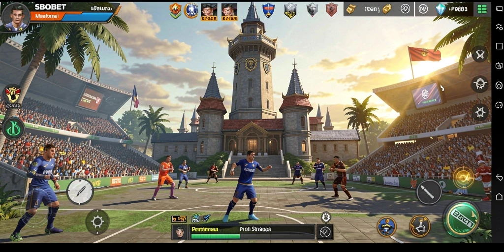 Tampilan gameplay menara pertahanan yang mendebarkan.