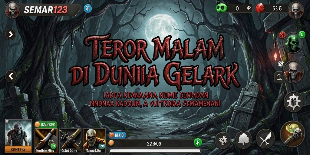 Gameplay seram dengan makhluk mencekam di kegelapan.