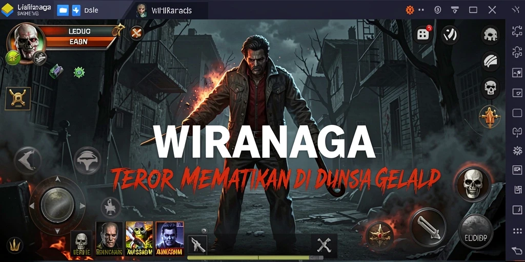 Tangkapan layar gameplay WIRANAGA menampilkan suasana mencekam.